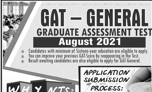 NTS issues GAT General Test Registration Schedule 2021